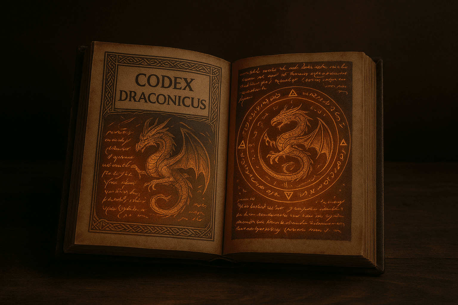 Páginas do Codex brilhando